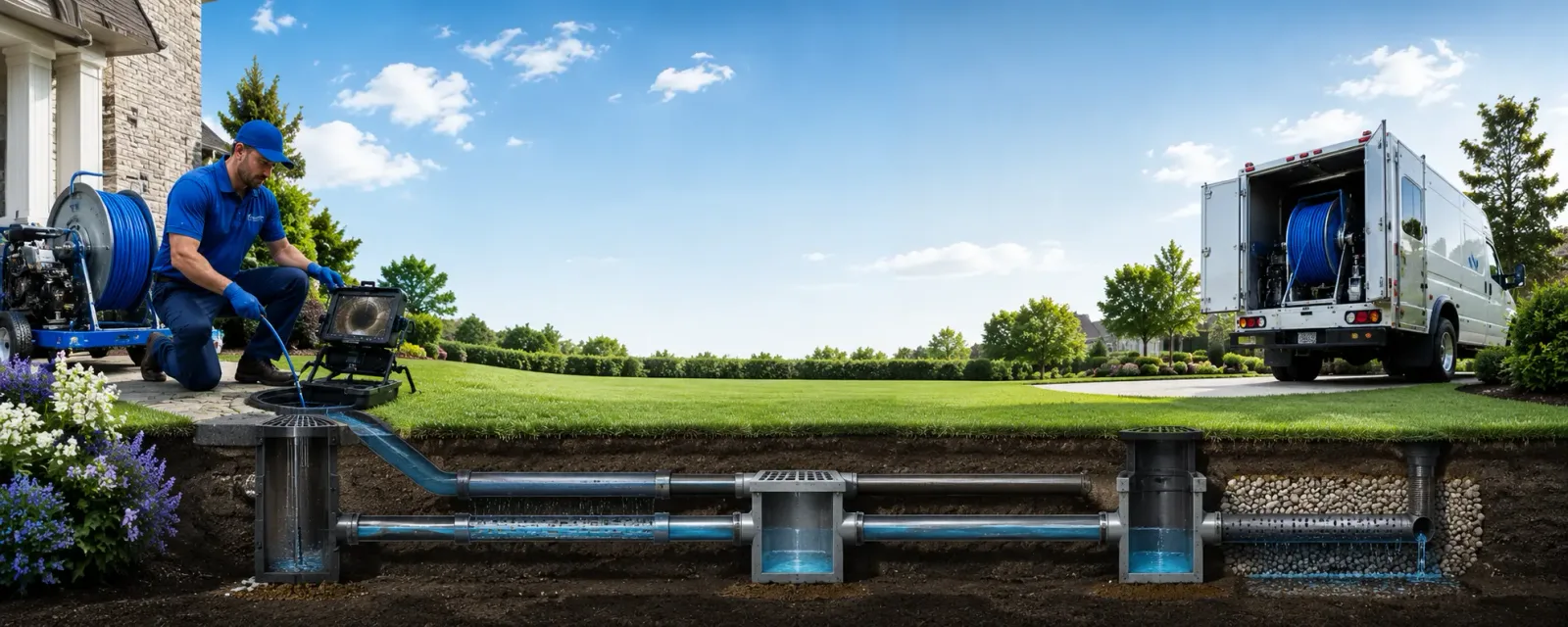 Outdoor drain cleaning information for Masury, OH